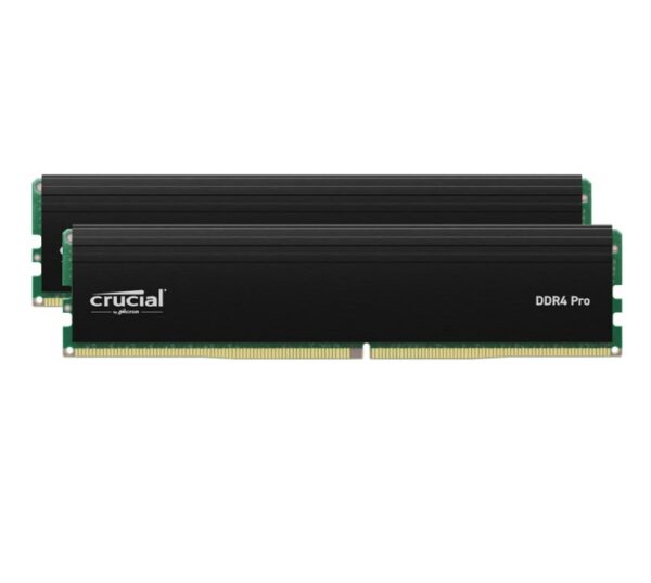 Crucial Pro 32GB (2x16GB) DDR4 UDIMM 3200MHz CL22 Black Heat Spreaders Support Intel XMP AMD EXPO for Desktop PC Gaming Memory
