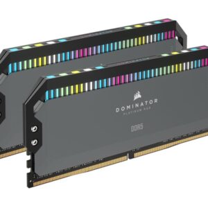Corsair Dominator Platinum RGB 32GB (2x16GB) DDR5 UDIMM 5200Mhz C40 1.25V Black Desktop PC Gaming Memory Kit for AMD