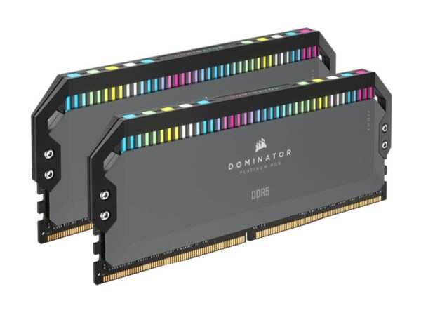 Corsair Dominator Platinum RGB 32GB (2x16GB) DDR5 UDIMM 5600Mhz C36 1.25V Black Desktop PC Gaming Memory Kit for AMD