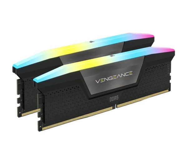 Corsair Vengeance RGB 64GB (2x32GB) DDR5 UDIMM 6000MHz C40 1.35V Desktop Gaming Memory Black