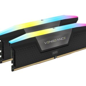 Corsair Vengeance RGB 96GB (2x48GB) DDR5 UDIMM 5600MHz C40 1.25V Desktop Gaming Memory Black