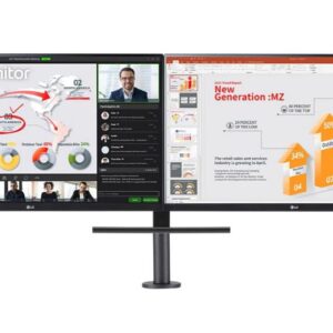 LG 27QP88D-B2 Dual 27” QHD (2560 x 1440) IPS Monitor with Ergo Stand
