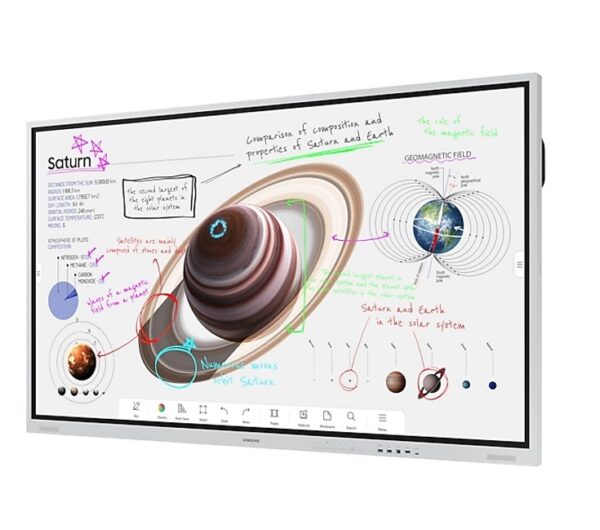 Samsung Flip Pro WMB 55" 4K UHD Interactive E-Board Smart Digital InGlass Multi-Touch 4x Drawing 350NIT 16/7 2xHDMI USB RS232 LAN WIFI BT Tizen6.5 3YR WTY