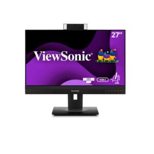 The ViewSonic VG2756V-2K is a 27” QHD video conferencing monitor designed to deliver out-of-the-box video conferencing and high-quality live streaming. The built-in 5MP webcam with LED fill light allows you to better frame yourself during video calls through varied camera angles