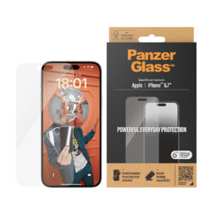PanzerGlass Apple iPhone 15 Pro Max (6.7') Screen Protector Classic Fit - Clear (2808)