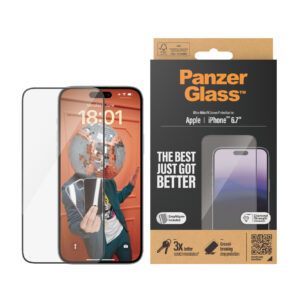 PanzerGlass Apple iPhone 15 Plus (6.7') Screen Protector Ultra-Wide Fit - Clear (2811)