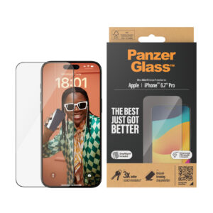 PanzerGlass Apple iPhone 15 Pro Max (6.7') Screen Protector Ultra-Wide Fit -Clear(2812)