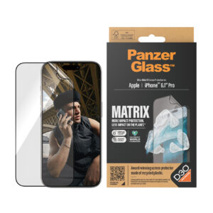 PanzerGlass Apple iPhone 15 Pro (6.1') Matrix Screen Protector With D30 Ultra-Wide Fit - Clear (2818)