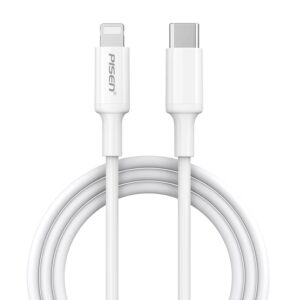 Pisen Lightning to USB-C PD Fast Charge Cable (1.2M) White