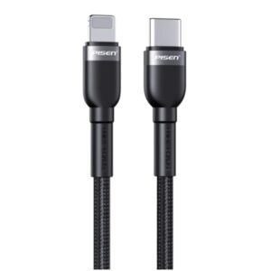 Pisen Braided Lightning to USB-C PD Fast Charge Cable (2M) Black