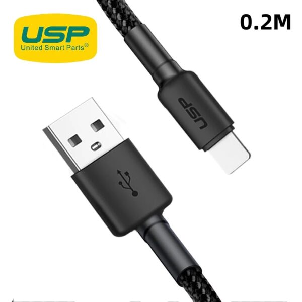 USP BoostUp Lightning to USB-A Cable (20cm) Black