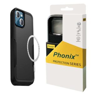 Phonix Apple iPhone 15 (6.1") Armor Rugged Case With MagSafe Black