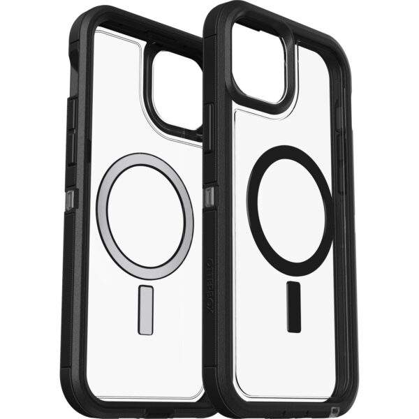 OtterBox Defender XT MagSafe Apple iPhone 15 / iPhone 14 / iPhone 13 (6.1") Case Dark Side (Clear / Black) - (77-93336)