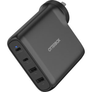 OtterBox 100W Four Port USB-C (Type I) PD Fast GaN Wall Charger - Black (78-81355)
