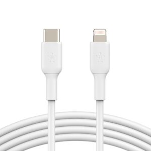 Belkin BoostCharge Lightning to USB-C Cable (1m/3.3ft) - White (CAA003bt1MWH)