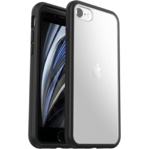 OtterBox React Apple iPhone SE (3rd  2nd Gen) and iPhone 8/7 Case Black Crystal (Clear/Black) - (77-80951)