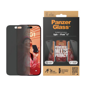 PanzerGlass Apple iPhone 15 (6.1') Privacy Screen Protector Ultra-Wide Fit - Clear (P2809)