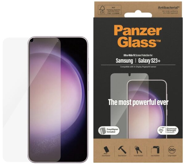 PanzerGlass Samsung Galaxy S23+ 5G (6.6") Screen Protector Ultra-Wide Fit - (7316)