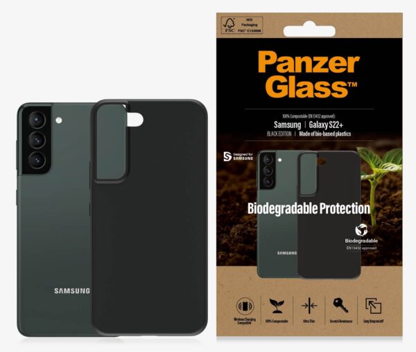 PanzerGlass Samsung Galaxy S22+ 5G (6.6") Biodegradable Case - Black(0375)