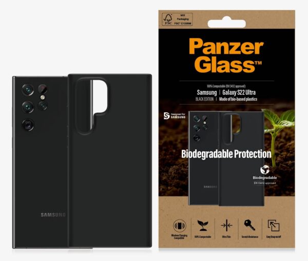 PanzerGlass Samsung Galaxy S22 Ultra 5G (6.8") Biodegradable Case - Black(0376)