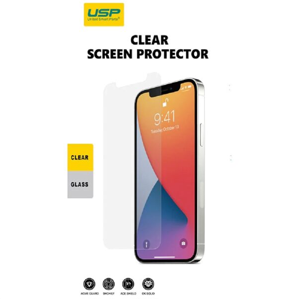 USP Apple iPhone 14 Pro Max Tempered Glass Screen Protector Clear