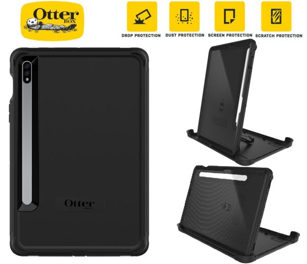 OtterBox Defender Samsung Galaxy Tab S8/Galaxy Tab S7 (11") Case Black-(77-65205)