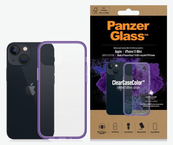 PanzerGlass Apple iPhone 13 Mini ClearCase - Grape Limited Edition(0327)
