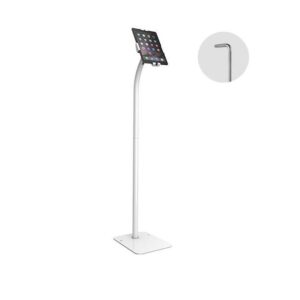 Brateck Universal Anti-Theft tablet floor stand compatible with most 7.9”-11” Tablets-White