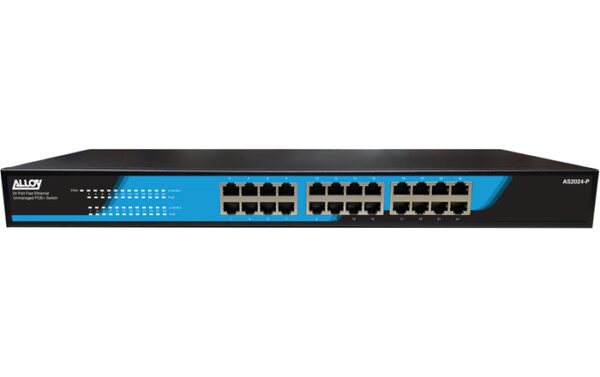 Alloy AS2024-P 24 Port Unmanaged Fast Ethernet 802.3at PoE Switch