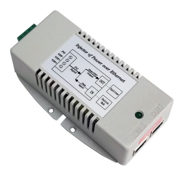 Tycon Power 10-15VDC IN. 56V 35W Gigabit 802.3at PoE OUT. DC to DC Converter and PoE Injector
