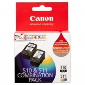 PG510CL511CP 1X PG510 BLACK INK AND 1XCL511 COLOUR INK CARTRIDGE