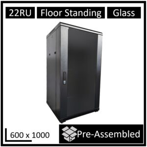 The LDR single section cabinets of the mounting height 22U are most often used in close circuit television