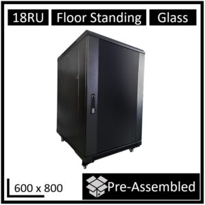 The LDR single section cabinets of the mounting height 18U are most often used in close circuit television