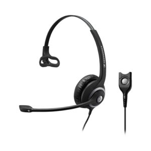 Wide Band Monaural headset with Noise Cancelling mic - low impedance for use with mobile phones and IP phones