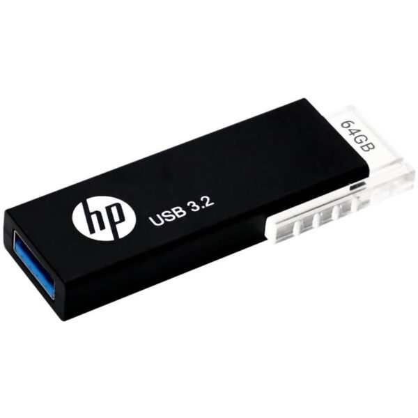 HP 718W 64GB USB 3.2  70MB/s Flash Drive Memory Stick Slide 0°C to 60°C 5V Capless Push-Pull Design External Storage for Windows 8 10 11 Mac