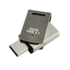 PNY DULEY Dual USB 3.1 Type-C Flash Drive -USB 3.1 Gen 1 Interface -Read speed up to 200MB/s  -Write speed up to 100MB/s