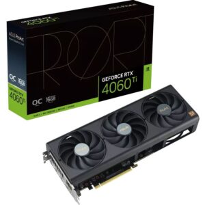 ProArt GeForce RTX™ 4060 Ti OC 16GB GDDR6  edition  bring elegant and minimalist style to empower creator PC builds with full-scale GeForce RTX™ 40 Series performance.