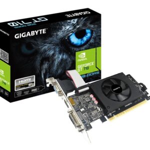 Gigabyte nVidia Geforce GT 710 2GB GDDR5 PCIe Video Card 4K 3xDisplays HDMI DVI D-SUB Low Profile Fan 954MHz ~GV-N710D3-2GL