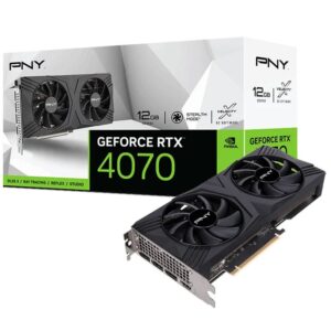 PNY GEFORCE RTX 4070 12GB VERTO Dual Fan Edition DLSS 3 -4th Generation Tensor Cores -NVIDIA Ada Lovelace Streaming Multiprocessors -3rd Generation RT Cores