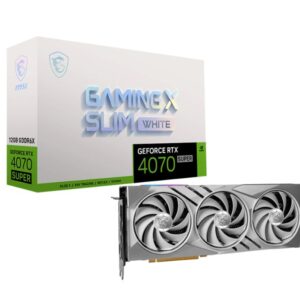 MSI GeForce RTX 4070 SUPER 12G GAMING X SLIM WHITE Video Card  2595 MHz Boost Clock