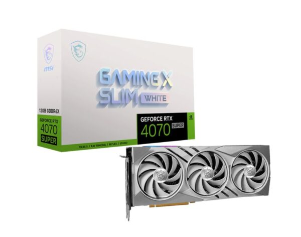 MSI GeForce RTX 4070 SUPER 12G GAMING X SLIM WHITE Video Card  2595 MHz Boost Clock