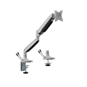 BrateckLDT82-C012UCE SINGLE SCREEN HEAVY-DUTY MECHANICAL SPRING MONITOR ARM WITH USB PORTS For most 17"~45" Monitors