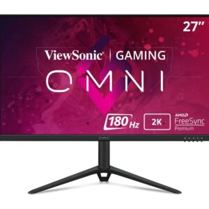 The ViewSonic OMNI™ VX2728J-2K is a 27” QHD IPS gaming monitor built for gaming and entertainment. Featuring a 180Hz refresh rate and AMD FreeSync Premium technology