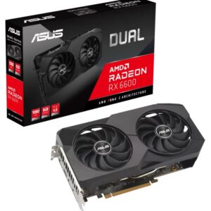 ASUS Dual Radeon™ RX 6600 V2 8GB GDDR6 is armed to dish out frames and keep vitals in check