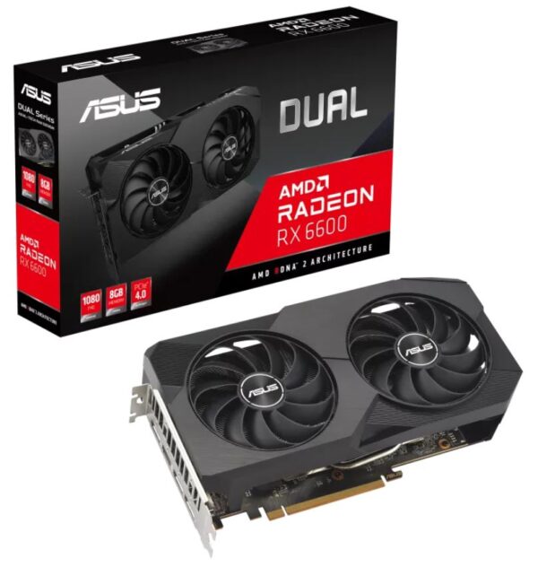 ASUS Dual Radeon™ RX 6600 V2 8GB GDDR6 is armed to dish out frames and keep vitals in check