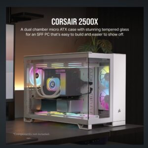 2500X Mid-Tower Dual Chamber PC Case - White