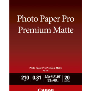 CANON PM101A3 20 SHEETS 210 GSM PHOTO PAPER PRO PREM MATTE SMOOTH TEXTURE
