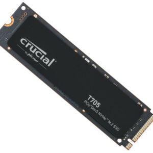 Crucial T705 2TB Gen5 NVMe SSD - 14500/12700 MB/s R/W 1200TBW 1500K IOPs 1.5M hrs MTTF with DirectStorage for Intel 14th Gen  AMD Ryzen 7000