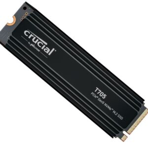 Crucial T705 2TB Gen5 NVMe SSD Heatsink - 14500/12700 MB/s R/W 1200TBW 1500K IOPs 1.5M hrs MTTF with DirectStorage for Intel 14th Gen  AMD Ryzen 7000