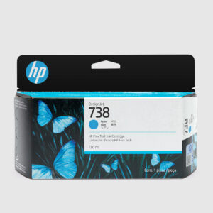 HP 738 130-ml Cyan DesignJet Ink Cartridge